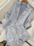 Small suit jacket shorts set