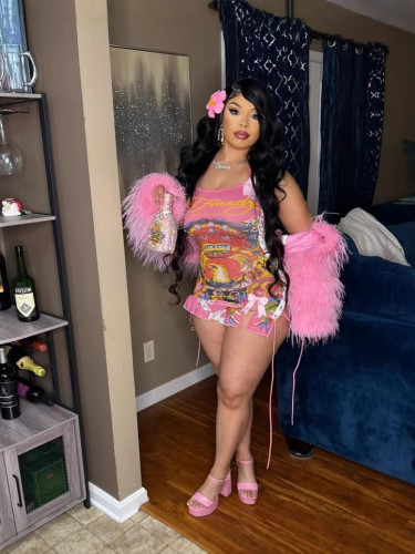 Lace up, neck wrapped, chest wrapped, and hip wrapped dress