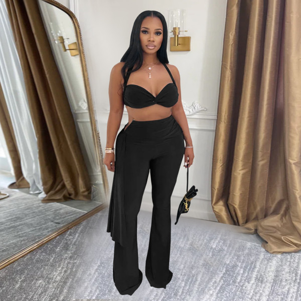 Strapless strap pants set