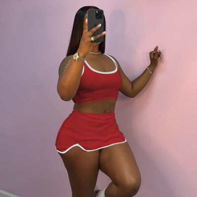 Umbilical short skirt set