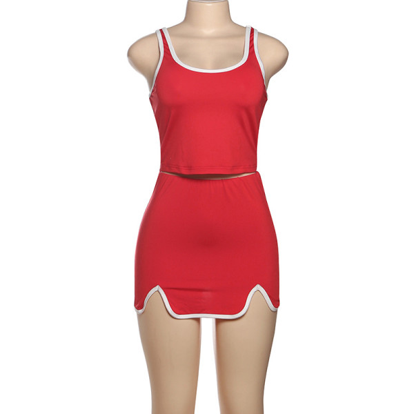 Umbilical short skirt set