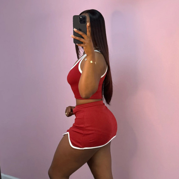 Umbilical short skirt set