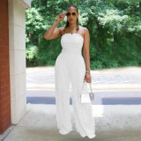 Loose wave patterned jumpsuit