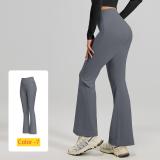 High waisted hip lifting flared pants for sports and fitness JYMK025