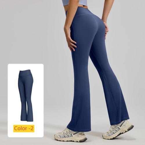 High waisted hip lifting flared pants for sports and fitness JYMK025