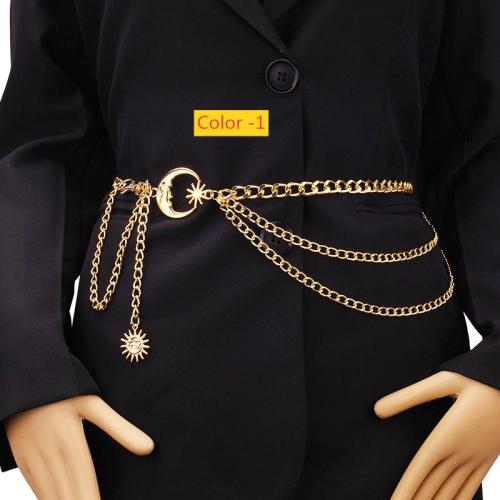 Moon multi-layer metal chain waist chain waist belt body chain