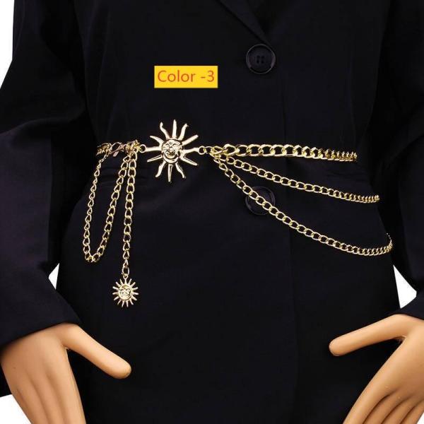 Moon multi-layer metal chain waist chain waist belt body chain