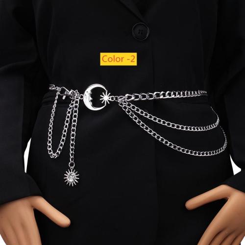 Moon multi-layer metal chain waist chain waist belt body chain
