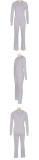 High stretch hooded zipper top, long pants sports suit