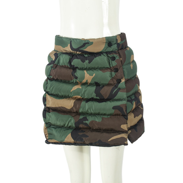 Splash proof cotton half skirt with hip wrap