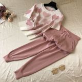 Knitted short sleeved pants two-piece set