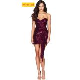 Strapless backless sleeveless ribbon dress