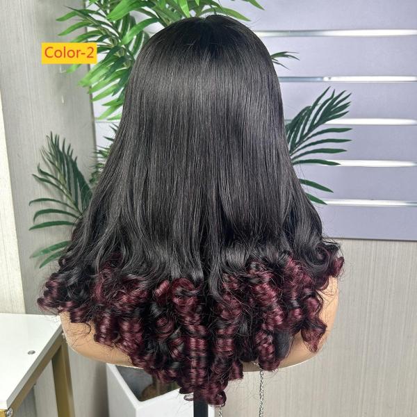 16-inch lace wig made of non-glued real human hair
