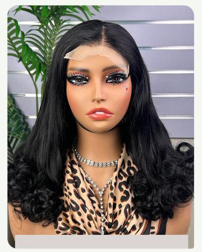 18-inch lace wig made of non-glued real human hair