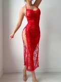Pajama uniform see-through lace hip-hugging dress sexy lingerie