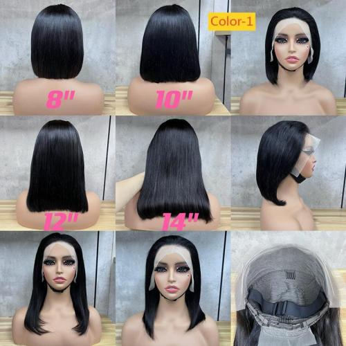 Lace-up glue-free human hair wig