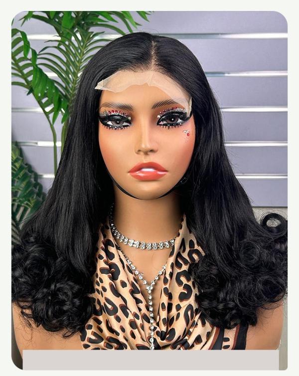 20-inch lace wig made of non-glued real human hair
