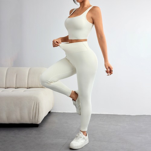 Plush hoodie yoga suit workout three piece set