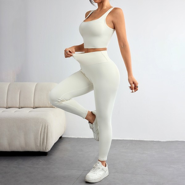 Plush hoodie yoga suit workout three piece set