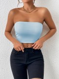 crop top and camisole one-piece dress with straps, worn as an outer top or bra top
