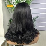 18-inch lace wig made of non-glued real human hair
