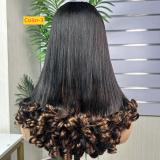 20-inch lace wig made of non-glued real human hair