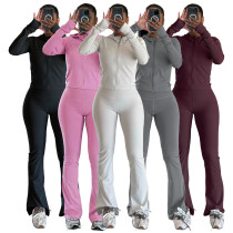 Tight fitting quick drying zipper yoga exercise set