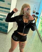 Diamond hot jacket shorts two-piece set Diamond hot jacket shorts two-piece set