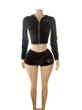 Diamond hot jacket shorts two-piece set
