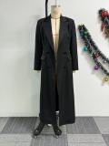 Collar and waist length suit dress