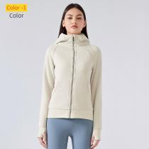 Thick and warm hooded sweatshirt jacket top