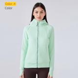 Thick and warm hooded sweatshirt jacket top