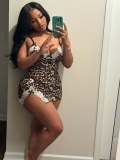 Leopard print nightgown lace dress