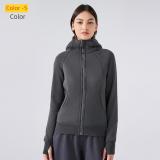 Thick and warm hooded sweatshirt jacket top