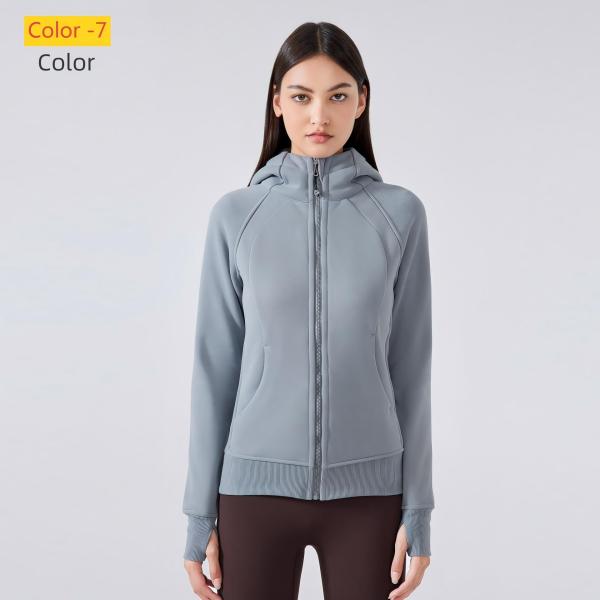 Thick and warm hooded sweatshirt jacket top