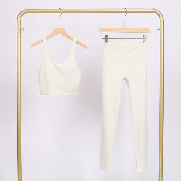 U-shaped Sports Vest Cropped Pants Vest Yoga Sets  848454740524