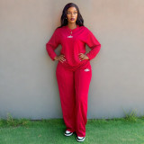 Long sleeved shirt, wide leg pants, two-piece set