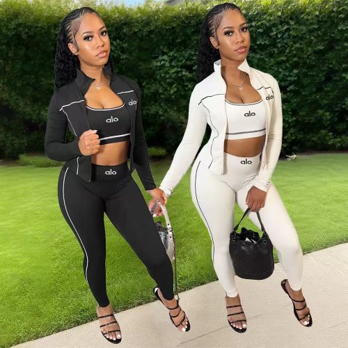 Three piece set of exercise yoga