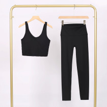 U-shaped Sports Vest Cropped Pants Vest Yoga Sets  848454740524