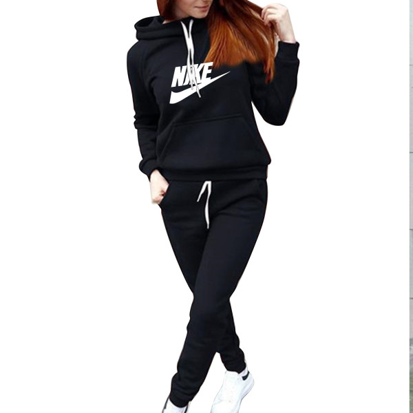 Two piece set of fleece hoodie and hooded sweatshirt