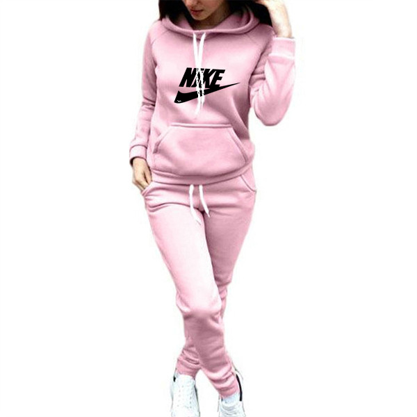 Two piece set of fleece hoodie and hooded sweatshirt