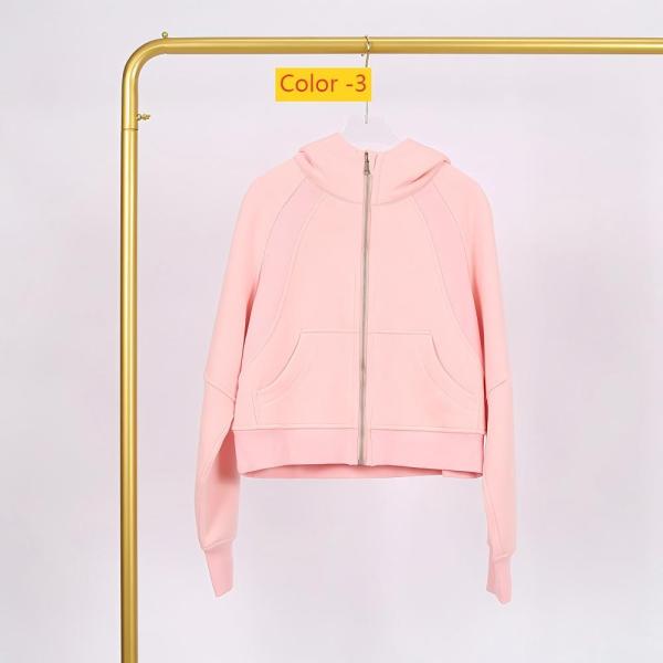 Full zip loose hoodie with loose short fit and plush hoodie
