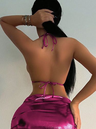 Two piece one-piece swimsuit set