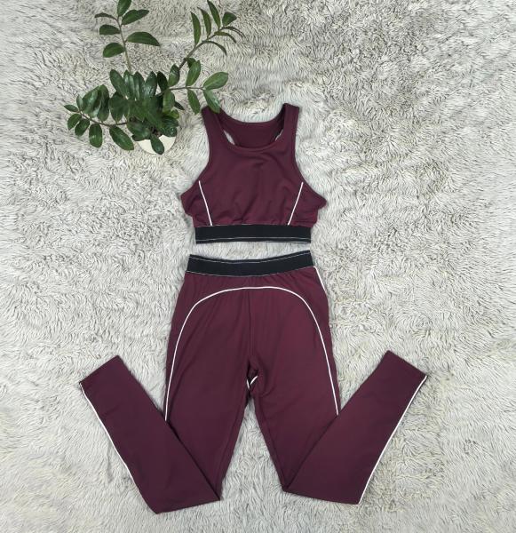 Gathering sports vest, high waist, hip lifting, abdominal tightening, fitness yoga suit set