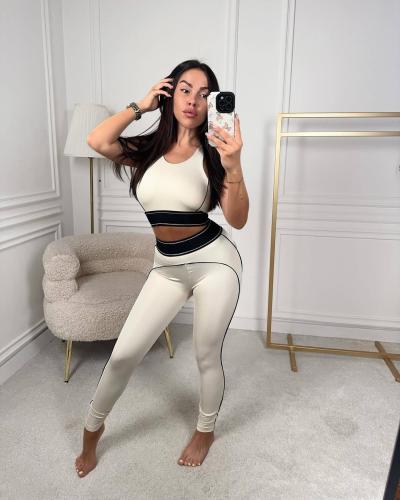 Gathering sports vest, high waist, hip lifting, abdominal tightening, fitness yoga suit set