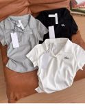 Minimally designed polo shirt anti glare short skirt two-piece set