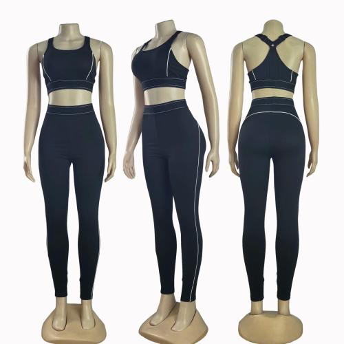 Gathering sports vest, high waist, hip lifting, abdominal tightening, fitness yoga set