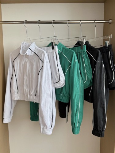 Color blocking sun protection top elastic waist shorts set