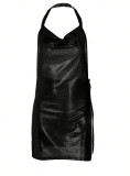 Bright face swing collar hanging neck backless suspender high slit dress