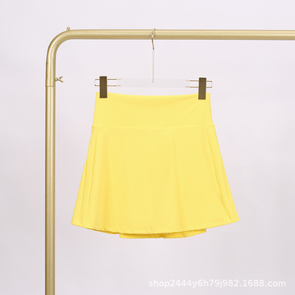LU848454740523 Ladies' anti glare fitness sports tennis skirt, quick drying pleated skirt, yoga shorts LU